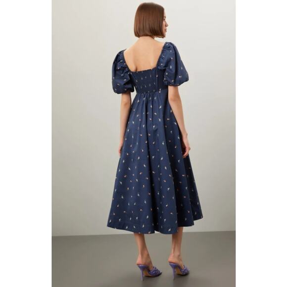 Elegant Blue Midi Dress - Picture 3 of 9